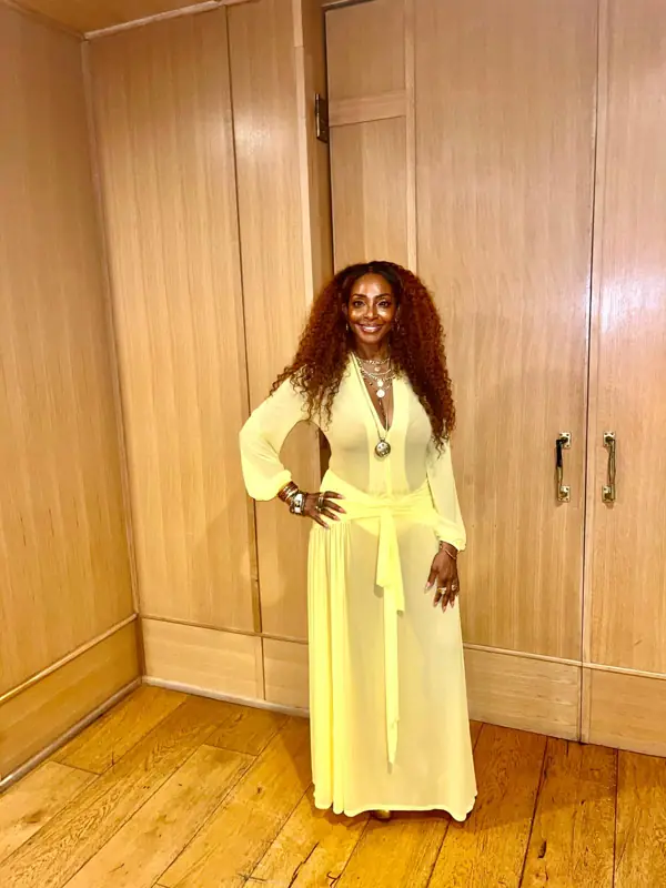 Kandace Lindsey in a yellow dress